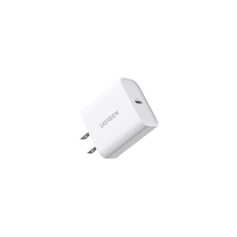 Cargador USB-C de 20W | 1 USB-C de Carga Rápida | QC4.0+ | PD3.0 | PPS | BC1.2| Carga Inteligente | Chip PWM | Múltiple Protección | Mayor Eficiencia Energética | Tamaño Compacto | Carcasa Ignifuga | Color Blanco.