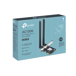 Adaptador PCIe inalámbrico doble banda AC 1200 Mbps / Antena de alta ganancia / Tecnología MU-MUMO 2X2 / Soporte de perfil bajo y Altura completa / Bluetooth 4.2