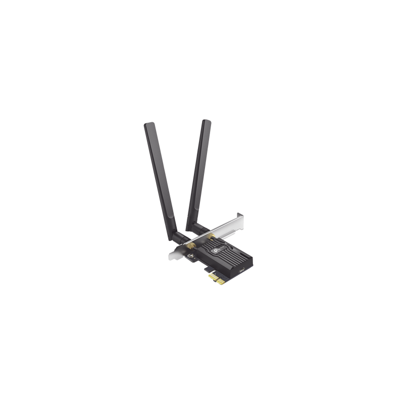 Adaptador PCIe inalámbrico doble banda AX3000 Mbps / Seguridad Inalámbrica WPA3 /Antena de alta ganancia / Tecnología MU-MUMO 2X2 / Soporte de perfil bajo y Altura completa / Bluetooth 5.2