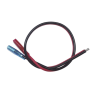 Cables en paquete dual / cable rojo y negro / 30 cm / terminal F1 en un extremo / puntas libres en el otro / Conexión a baterías de respaldo.