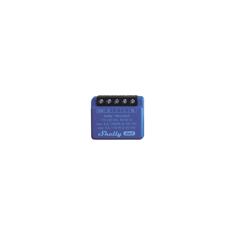 Mini Interruptor inteligente con Wi-Fi, contacto seco, 1 canal 8A, compatible con asistentes de voz Alexa y GoogleHome