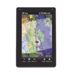 Navegador portátil aera 760, muestra información de trafico aéreo y una excelente visualización por medio de su  pantalla con visión 3D  touch screen.