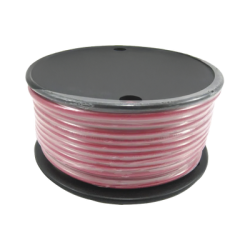 Rollo de cable grado marino calibre 12 en color rojo de 100 pies (30.48 m).