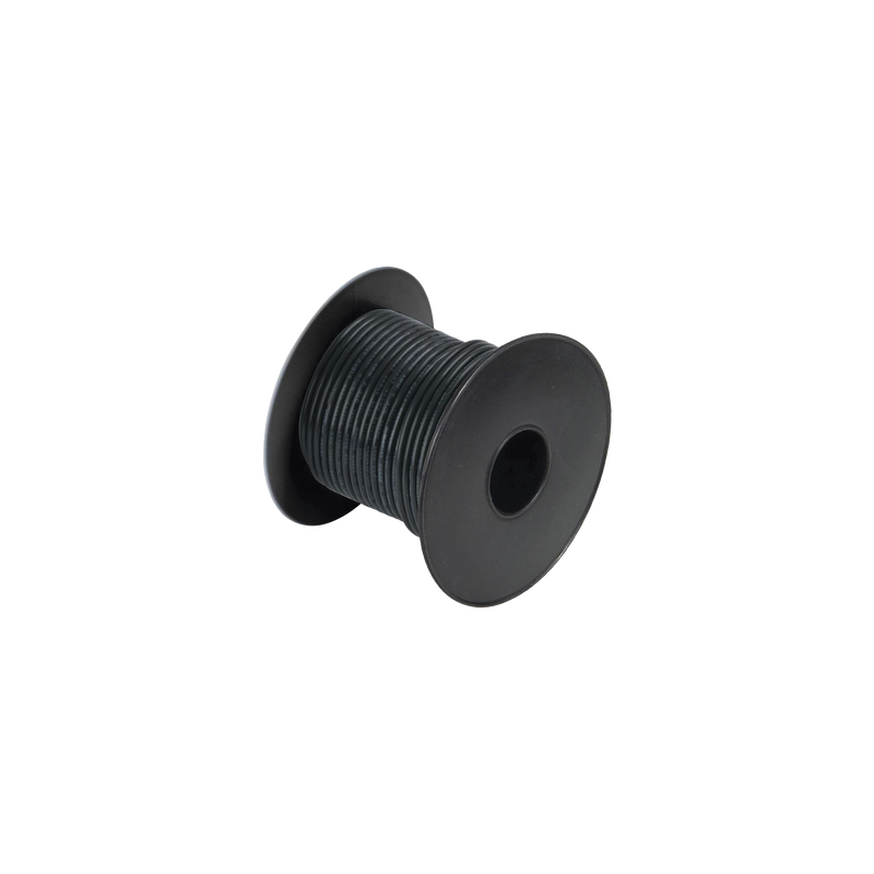 Rollo de cable grado marino calibre 16 en color negro de 100 pies (30.48 m).
