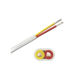 Rollo de cable plano grado marino calibre 14, de 2 conductores (rojo y amarillo) de 250 pies (76.2 m) 