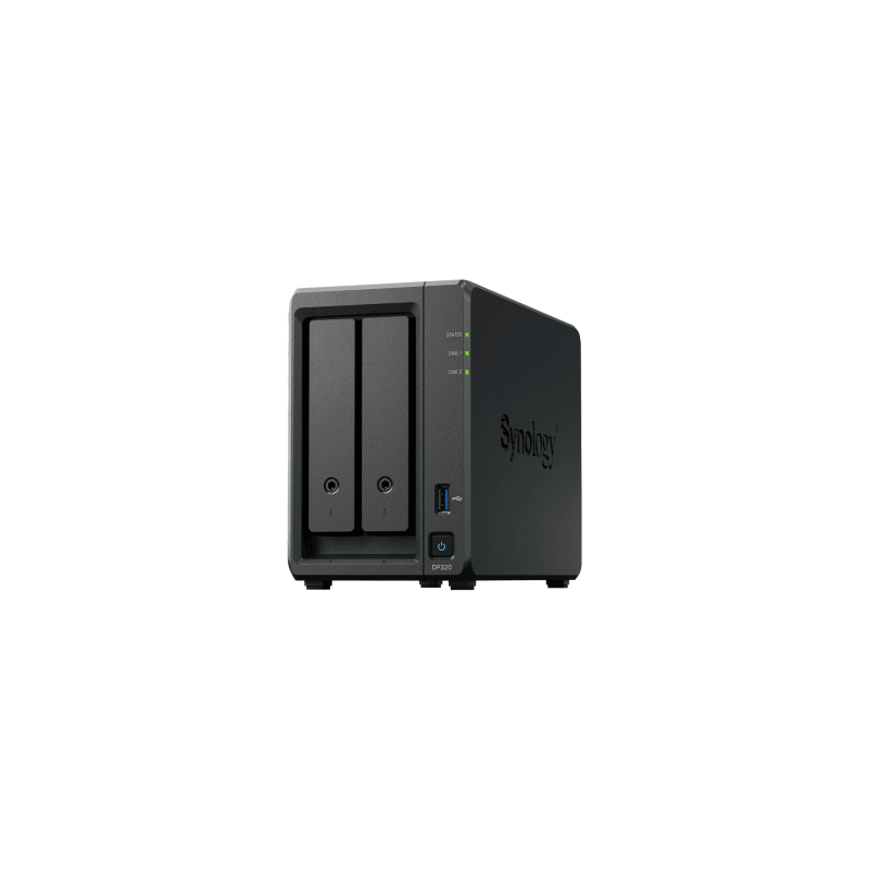Dispositivo de Protección de Datos Synology ActiveProtect DP320 | 2 HDD 8 TB (RAID 1) | AMD R1600 2 Núcleos | 8 GB RAM | Protección Ransomware | Inmutabilidad y WORM | Copia de Seguridad y Recuperación Flexible | Compatibilidad