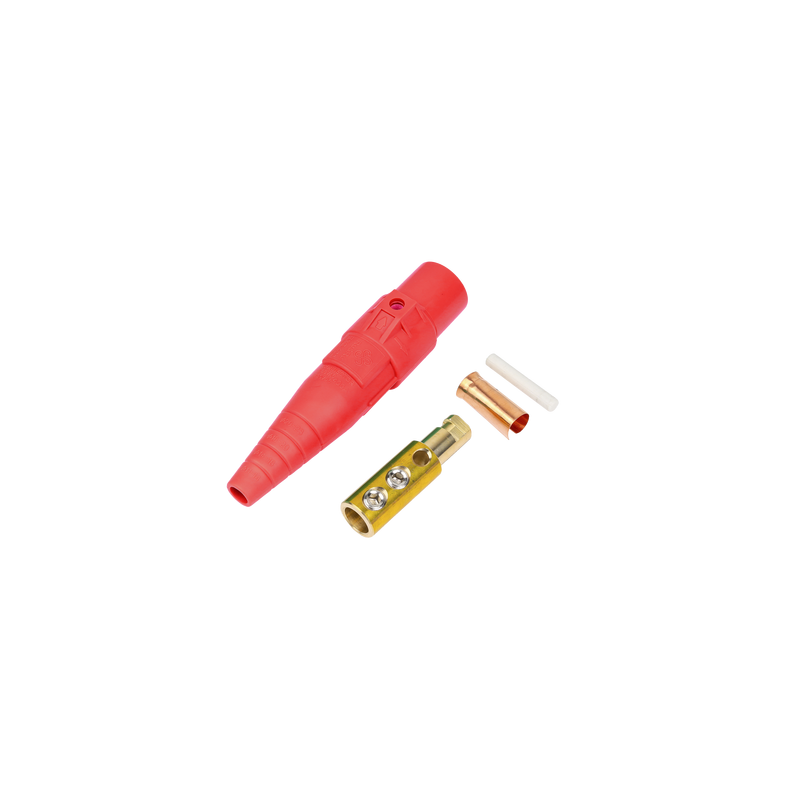 Conector camlock | 400 AMPERES | MACHO | color rojo