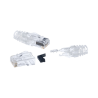Plug RJ45 Cat6 de 3 Piezas, Para Cable UTP de Calibre 23-24 AWG, Chapado en Oro de 50 micras, Paquete de 100 piezas