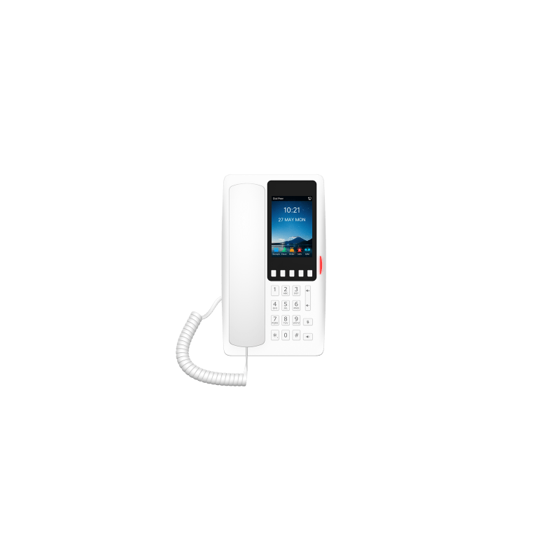 Teléfono IP Wi-Fi Hotelero con PoE, Puerto USB de Carga y Pantalla LCD de 3.5"