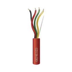 Carrete de 305 Metros de Alambre / 4 x 14 AWG / Plenum / Tipo FPLP-CL3P / Resistente al Fuego / Color Rojo / Para Sistemas Contra Incendio o Sistemas de Evacuación