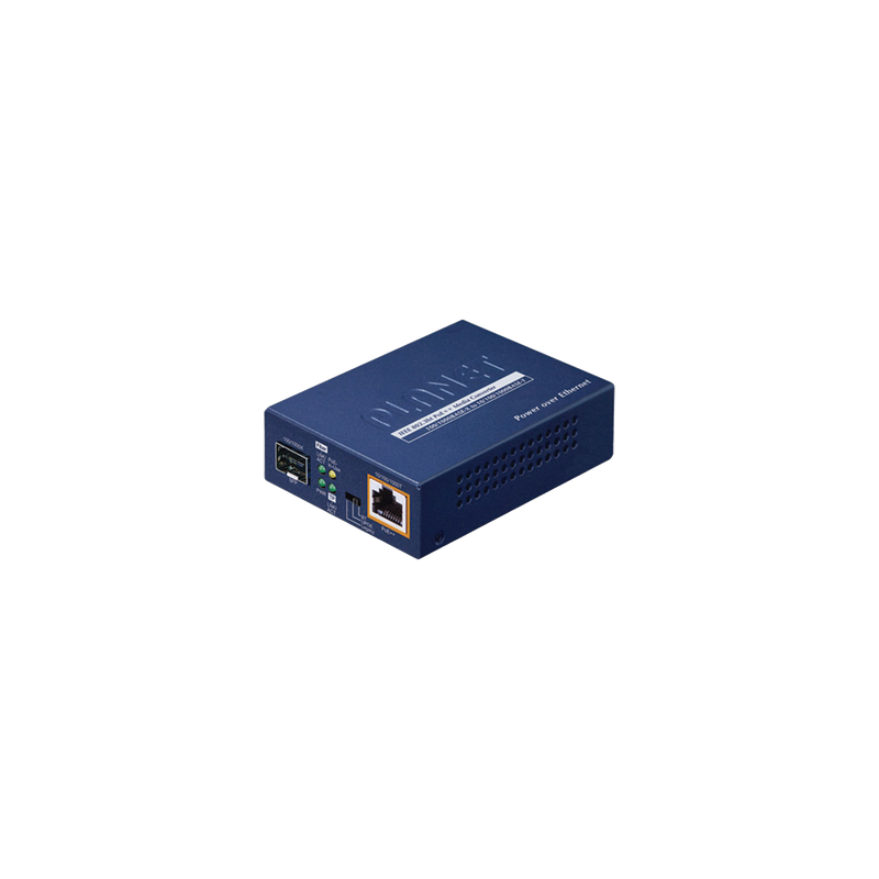 Convertidor de medios PoE++ 100/1000BASE-X SFP a 10/100/1000BASE-T 802.3bt (95 vatios)