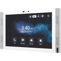 MONITOR COLOR BLANCO DE 10" IPS LCD / CERTIFICADO POR GOOGLE PLAY STORE / ANDROID 12 OS / WI-FI 6 / POE /  SIP / ENTRADAS DE ALARMA / ADMINISTRACIÓN 100 EN LA NUBE