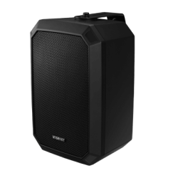 Altavoz IP Para instalacion en pared Color Negro / Amplificador integrado 10W / PoE+ / Para integración con sistema Hanwha / IP66 / SIP, IPv4, HTTP, DNS, NTP, TCP, UDP, ARP, NDAA.
