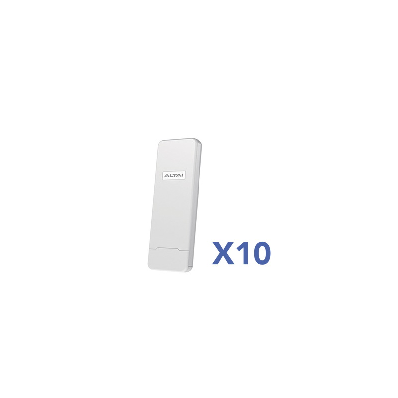 Kit de 10 Puntos de Acceso C1N Wi-Fi, PTMP en 2.4 GHz, Antena Sectorial Integrada de 70° de 10 dBi, Hasta 800 m de Cobertura, Soporta Fichas-Vouchers, Administración en Nube Gratis con INSIGHTS (Con Versión de HW 4.0 ó Superior).