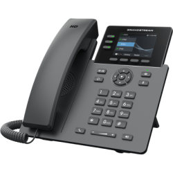 Teléfono IP Grado Operador / 3 Líneas / 12 Botones Virtuales Multiuso / Pantalla LCD 2.8 Pulgadas / Puertos Gigabit con PoE / Audio HD / Compatible con GDMS