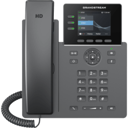 Teléfono IP Grado Operador / 3 Líneas / 12 Botones Virtuales Multiuso / Pantalla LCD 2.8 Pulgadas / Puertos Gigabit con PoE / Audio HD / Compatible con GDMS