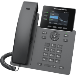 Teléfono IP Grado Operador / 3 Líneas / 12 Botones Virtuales Multiuso / Pantalla LCD 2.8 Pulgadas / Puertos Gigabit con PoE / Audio HD / Compatible con GDMS