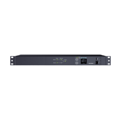 PDU ATS (Fuente Redundante Auto-transferible) Medible, Para Distribución de Energía, 2 Entradas 120 Vca NEMA5-15P, Con 10 Salidas NEMA 5-15R, Horizontal 19in, 1UR