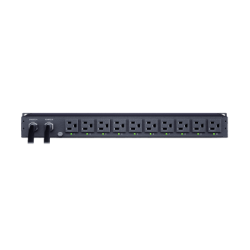 PDU ATS (Fuente Redundante Auto-transferible) Monitoreable, Para Distribución de Energía, 2 Entradas 120 Vca NEMA5-15P, Con 10 Salidas NEMA 5-15R, Horizontal 19in, 1UR 