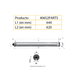 Para persiana, motor tubular mecánico, integrable con Shelly25 o MINICENTRALIS señal RTS, Persiana de 2.3 ancho y alto 4 mts. 