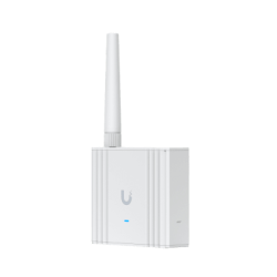 UniFi Protect SuperLink AP para sensores UniFi Protect / (1) Puerto 10/100 MbE / Gestión Bluetooth 5.2 / se energiza por PoE o USB Tipo-C (5V, 1A) / Montaje en riel Din o pared