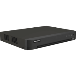 DVR 16 Canales TURBOHD + 16 Canales IP / 8 Megapixel (4K) / Audio Bidireccional / ACUSENSE / Audio Bidireccional / 1 Bahía de Disco Duro / Salida de Video en Full HD / H.265+