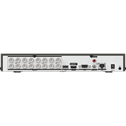 DVR 16 Canales TURBOHD + 16 Canales IP / 8 Megapixel (4K) / Audio Bidireccional / ACUSENSE / Audio Bidireccional / 1 Bahía de Disco Duro / Salida de Video en Full HD / H.265+