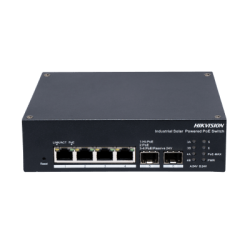 Switch Industrial con UPS / Administrable Gigabit / 3 Puertos Gigabit PoE+ (30 W) + 1 Puertos Gigabit PoE++ (90 W) / 2 Puertos SFP / 120 W Total / 48 a 57 VCD / Ideal para Proyectos / 300 Metros de Distancia