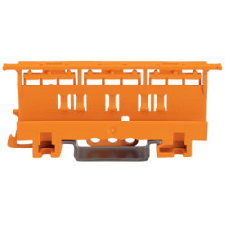 Adaptador de Fijación Serie 221 / 6 mm² / Para Montaje Sobre Carril DIN-35 y Montaje Atornillado / Color Naranja / Aislamiento Poliamida / Clase de Inflamabilidad UL 94 V0