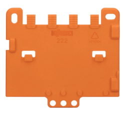Placa de Retención para Soporte de Montaje / Series 221 o 222 / Ajuste DIN-35 / Datos Mecánicos y Materiales Incluidos