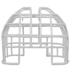 Protector De Rejilla Anti Vandalismo Y Golpes Accidentales, Color Blanco, Para Sirenas/Estrobos/Bocinas System Sensor, Montaje En Superficie, 7.49"Altox6.74"Anchox6.09"Profundidad