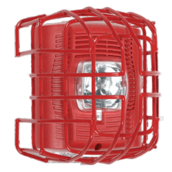 Protector De Rejilla Anti Vandalismo Y Golpes Accidentales, Color Rojo, Para Sirenas/Estrobos/Bocinas System Sensor, Montaje En Superficie, 7.49"Altox6.74"Anchox6.09"Profundidad