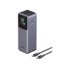 Power Bank de 25000mAh | 3 Salidas 200W Max. | USB-A + 2 USB-C | PD 3.0, QC3.0 | FCP | SCP | Pantalla Inteligente | Carcasa Ignifuga | Color Gris | Incluye Cable USB de 50cm | Carga tu Laptop de Manera Segura.