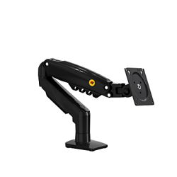 Brazo Ajustable para Monitor Ergonómico / Compatible con Monitores de 17" - 30" / Capacidad de Peso hasta 9 kg / Rotación 360° / Inclinación +85° a  -30° / Giro 180° / Ajuste de Resorte de Gas / Color Gris