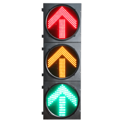 Semáforo de Tráfico Vertical / LED de Cuatro Elementos / Luces Rojas, Amarillas y Verdes / Carcasa PC y ABS / Acabado Mate / Protección IP53 / Transformador AC 24 V / Peso 20 kg