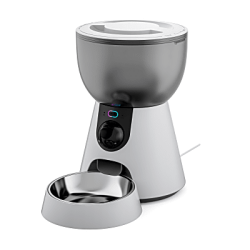 Alimentador Automático de Mascotas Inteligente / Cámara para Monitoreo / Capacidad 4L (2kg) / ABS de Grado Alimentario y Acero Inoxidable / Adaptador Tipo-C / Control App Vía WiFi 2.4G y 5G / Tazón de Acero Inoxidable