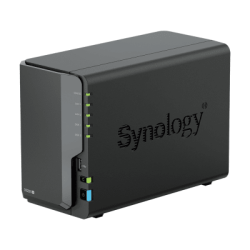 NAS DiskStation DS225+ | 2 Bahías | Intel Celeron J4125 | 2 GB DDR4 | Hasta 40 TB | Puertos 1GbE y 2.5GbE | USB 3.2 Gen 1 | Compatible con RAID | Synology DSM.