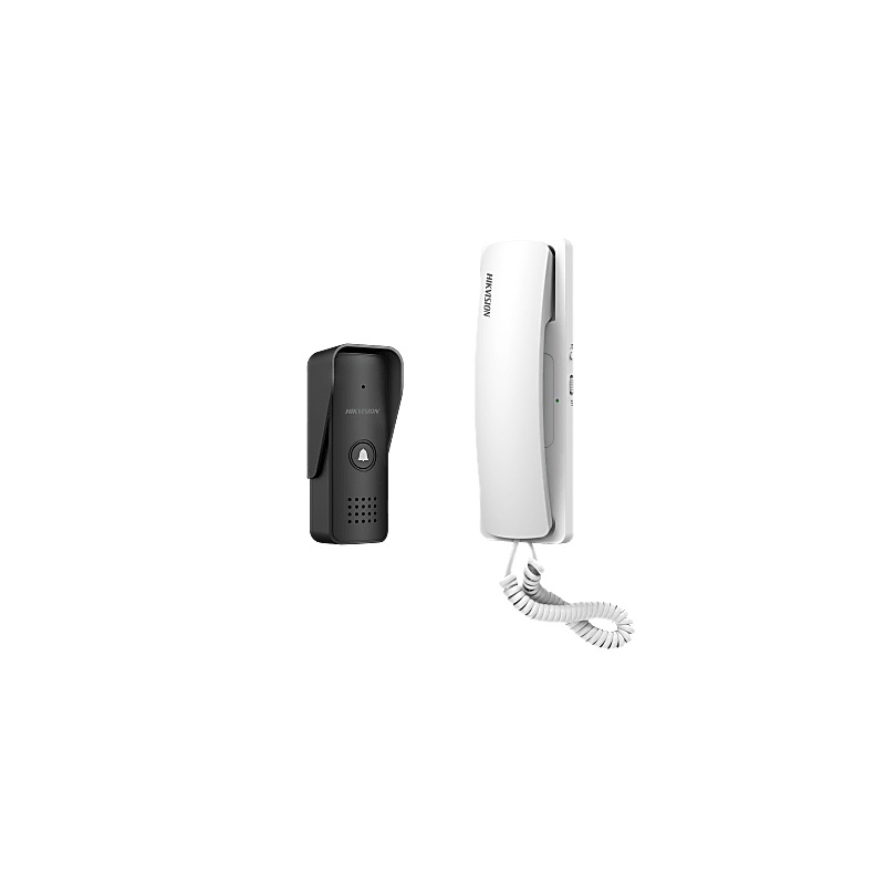 Kit de Audioportero Analógico a 2 Hilos / Apertura de 2 Puertas / Diferentes Tonos y Volúmenes de Timbre / Protección IP55