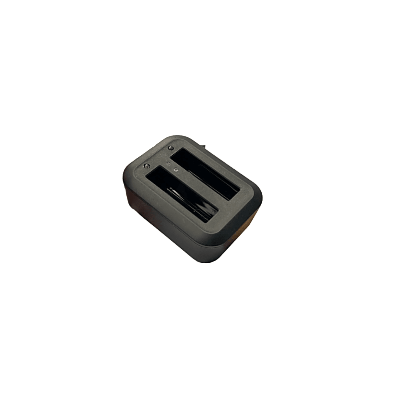 Base de Carga Dual para Baterías de Bodycam| Compatible con XMRX5V2| Diseño Compacto | Carga Rápida Dual |  Indicadores de Estado| Material ABS | No incluye Bateria.