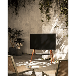 Soporte de TV Easel Studio TV Floor Stand | Compatible VESA 200x200 a 600x400 | Para Pantallas de hasta 75 Pulgadas | Capacidad de Peso 40 kg | Altura Ajustable 905-2590 mm | Incluye Cable Anti-Caída