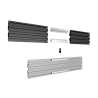 Accesorio_ Riel de Aluminio con Longitud 1750 mm | Ancho 120 mm|  Espesor 9 mm | Incluye Tapas y Tornillos | Compatible con estructura para Videowall | Diseño Modular
