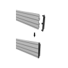 Accesorio_ Riel de Aluminio con Longitud 1750 mm | Ancho 120 mm|  Espesor 9 mm | Incluye Tapas y Tornillos | Compatible con estructura para Videowall | Diseño Modular