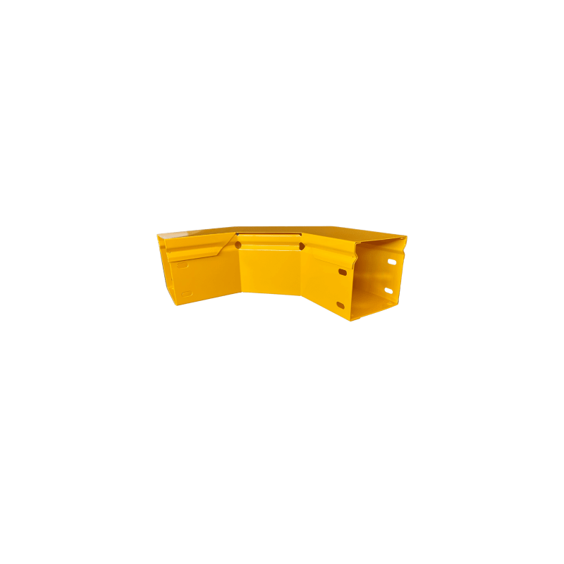 CHFIBER CURVA HORIZONTAL A 90° DE ALUMINIO PERALTE 4" ANCHO 4" RADIO 8" CON RECUBRIMIENTO EN PINTURA EPÓXICA, INCLUYE TAPA , UN PAR DE COPLES Y TORNILLERÍA.