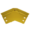 CHFIBER CURVA VERTICAL EXTERIOR A 45° DE ALUMINIO PERALTE 4" ANCHO 4" RADIO 8" CON RECUBRIMIENTO EN PINTURA EPÓXICA, INCLUYE TAPA , UN PAR DE COPLES Y TORNILLERÍA.