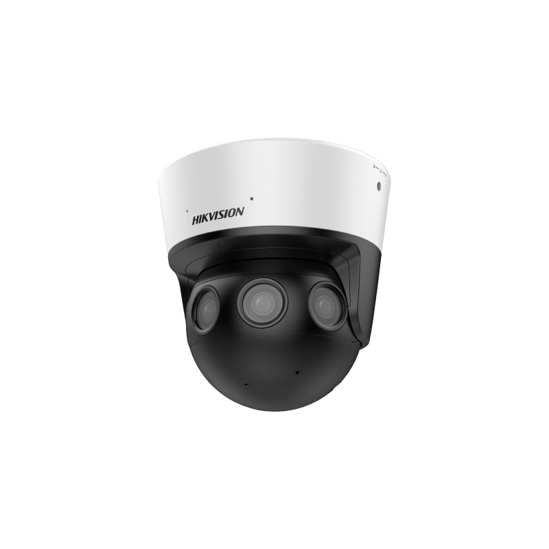 PanoVu Series / Vista Panorámica 180° / 32 Megapixel en Total / 4 Lentes 2.8 mm (4 Lentes 8 Megapixel) / 20 mts IR / 2 Micrófonos Integrados / NEMA 4X / DARKFIGHTER / Exterior IP67 / IK10 / 12 Vcc / PoE+ / Micro SD