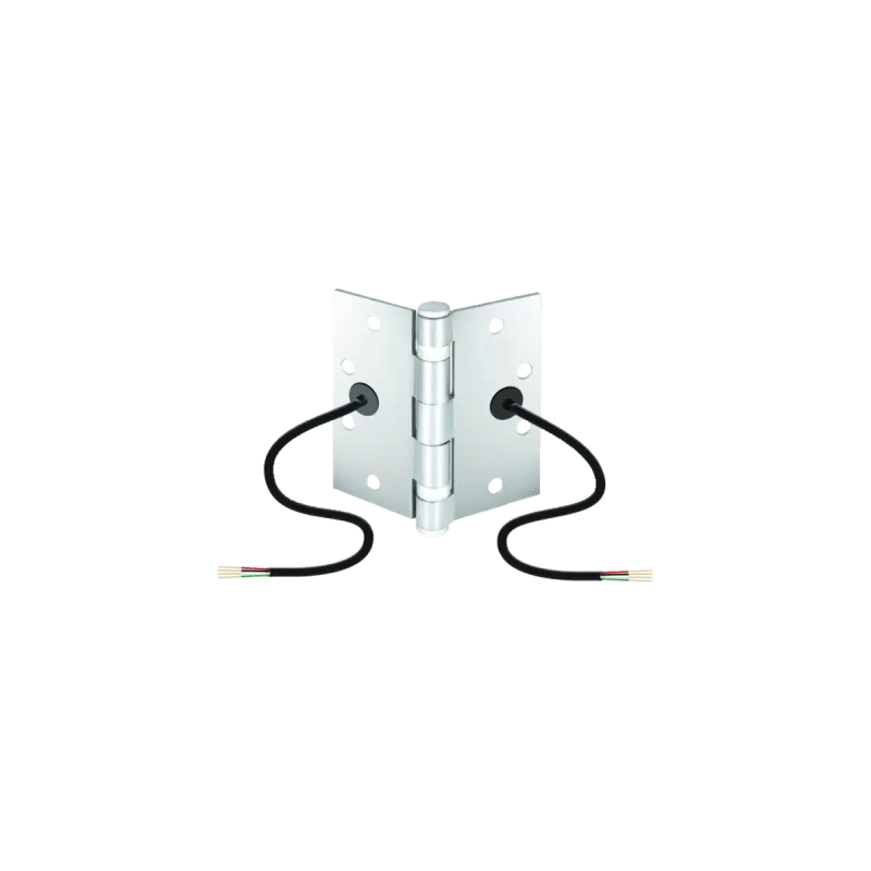 Bisagra de Transferencia Eléctrica SD-H412 / 12-24 VAC/VDC / 4 Hilos 28AWG / Acero Resistente a Vandalismo / Transferencia de Energía y Datos / Reemplazo de Bisagra Estándar