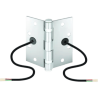 Bisagra de Transferencia Eléctrica SD-H412 / 12-24 VAC/VDC / 4 Hilos 28AWG / Acero Resistente a Vandalismo / Transferencia de Energía y Datos / Reemplazo de Bisagra Estándar