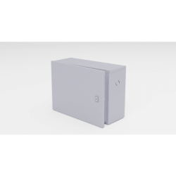 Gabinete para instalación de 1 Batería , Fabricado en Lámina Galvanizada, Accesorios para poste (No incluidos)