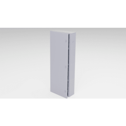 Gabinete para instalación de 4 Baterías , Fabricado en Lámina Galvanizada, Accesorios para poste (No incluidos)