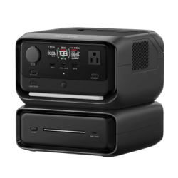 EcoFlow River 3 Plus | Estación de Energía Portátil 572Wh Litio LFP / 4 AC 800W (Max. 1600W) / 1 USB-C 100W / 3 USB -A 12W / Cargador de Coche 10A, 126W Max. / Conectividad WiFi y Bluetooth (App) / Carga Solar 220W Max.